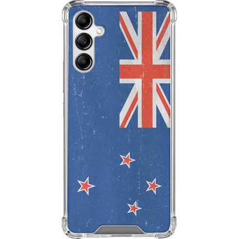 New Zealand Flag Distressed Galaxy A14 5G Clear Case